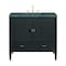 James Martin Vanities 36'' Vanity, Carbon Oak w/ 3 CM Parisien Bleu Quartz Top 485-V36-CBO-3PBL - alternate 1